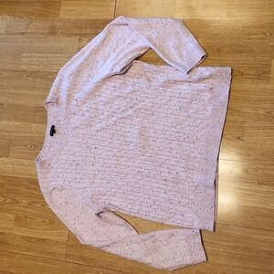 Talbots heathered pink cable knit sweater sz XL
